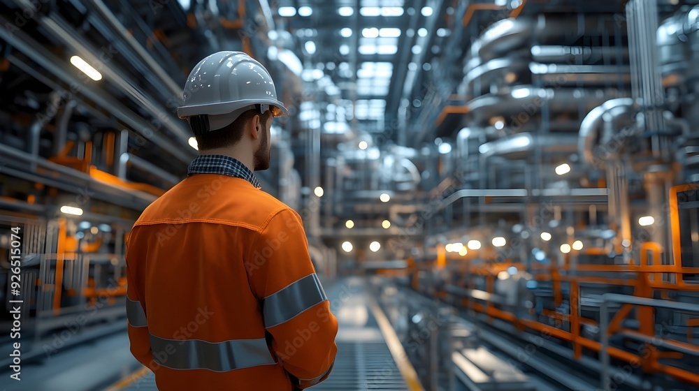 Poster engineer auditing systems to ensure optimal industrial performance