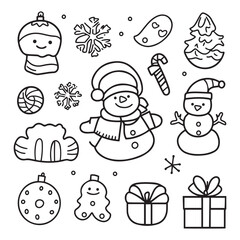 pattern with christmas icons