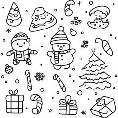 pattern with christmas icons