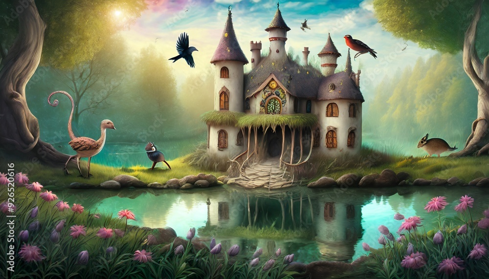 Canvas Prints fairy tale house