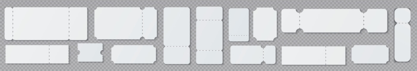 Ticket set. Vector illustration.