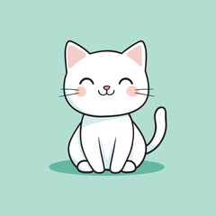 White cute Kitty
