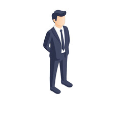 Obraz premium A professional man standing confidently in a business suit, representing success and professionalism in the corporate world. transparent background