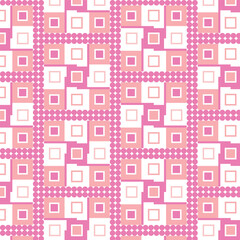 Geometric pink shape pattern for fabric