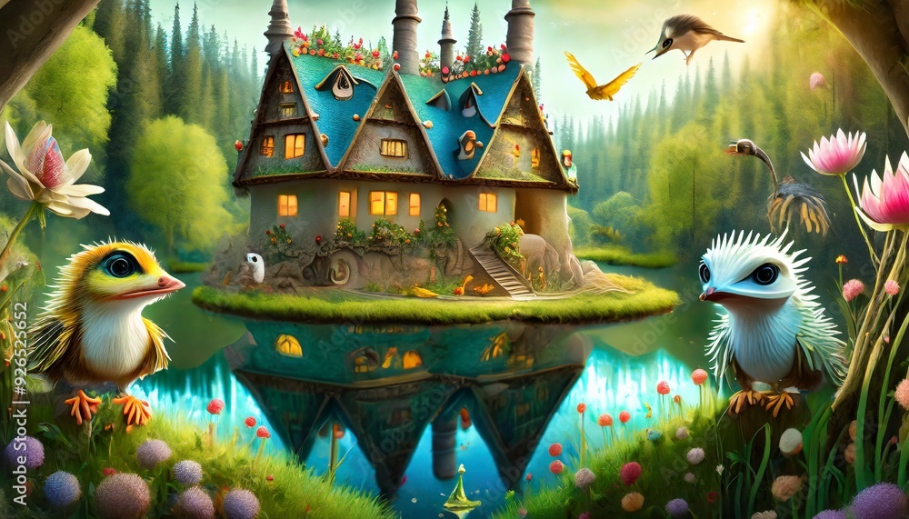 Sticker fairy tale house