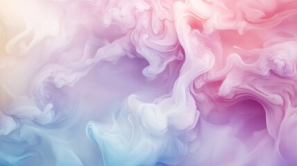 Fototapeta premium A soft blend of pastel hues swirling together, forming a delicate and ethereal abstract background.