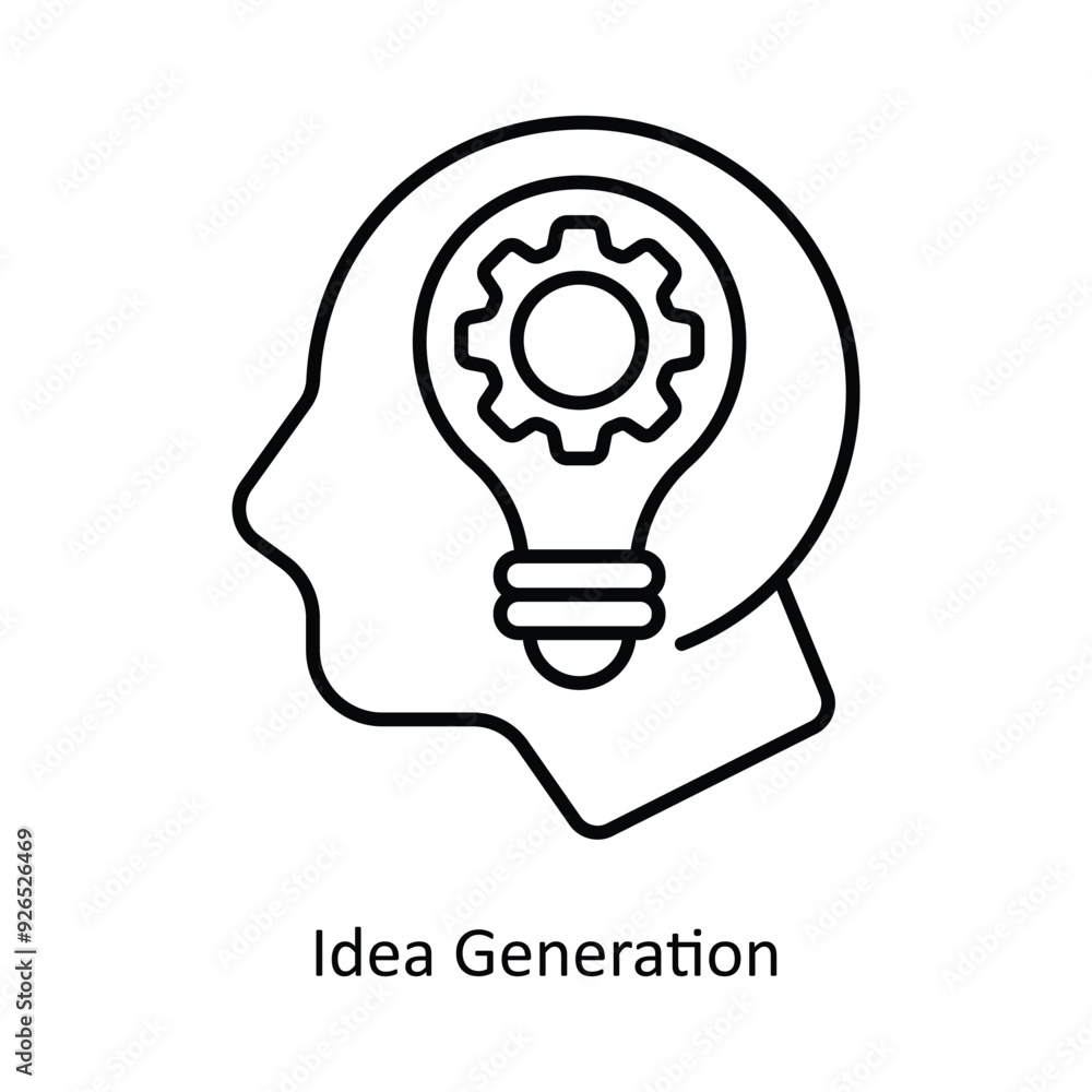 Poster idea generation vector filled outline icon design illustration. design and development symbol on whi