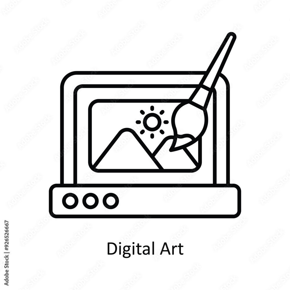 Poster Digital Art vector filled outline Icon Design illustration. Design And Development Symbol on White background EPS 10 File