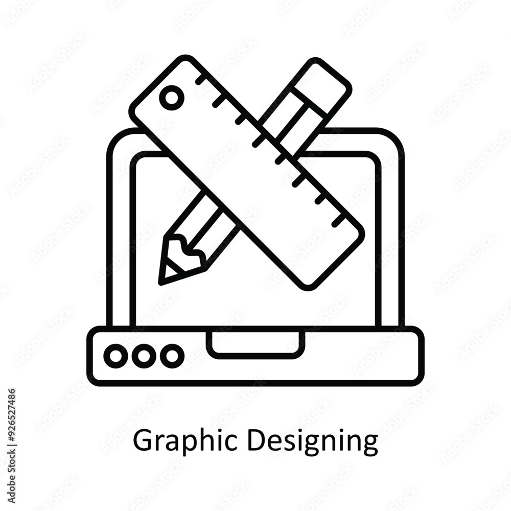 Poster graphic designing vector filled outline icon design illustration. design and development symbol on w
