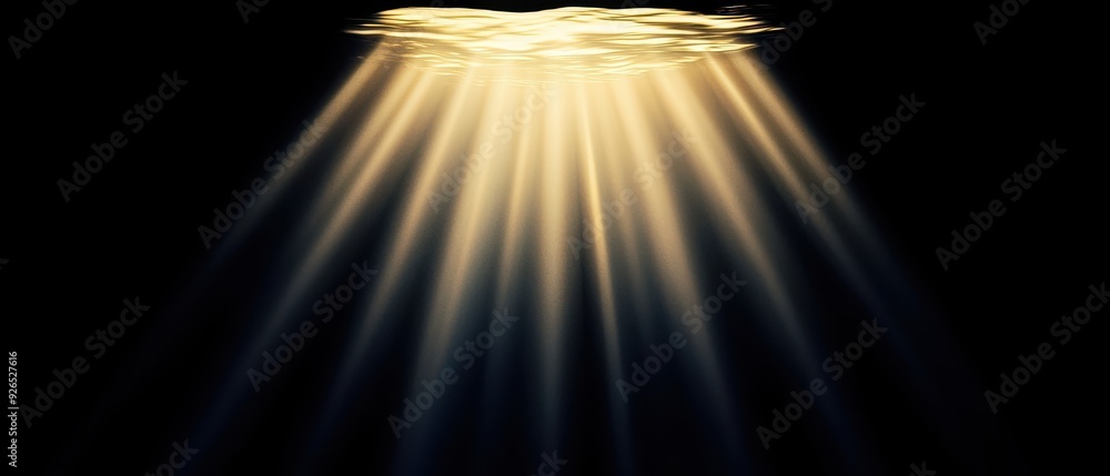Aufkleber a captivating beam of light streaming down from above, creating a dramatic and ethereal atmosphere i
