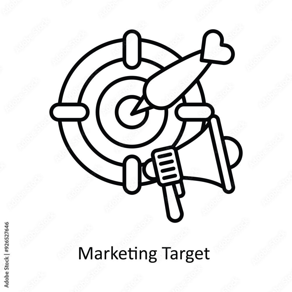 Poster marketing target vector filled outline icon design illustration. design and development symbol on wh