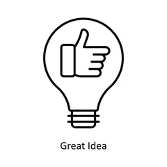 Great Idea vector filled outline Icon Design illustration. Design And Development Symbol on White background EPS 10 File