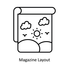 Magazine Layout vector filled outline Icon Design illustration. Design And Development Symbol on White background EPS 10 File