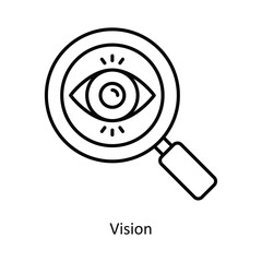 Vision vector filled outline Icon Design illustration. Design And Development Symbol on White background EPS 10 File