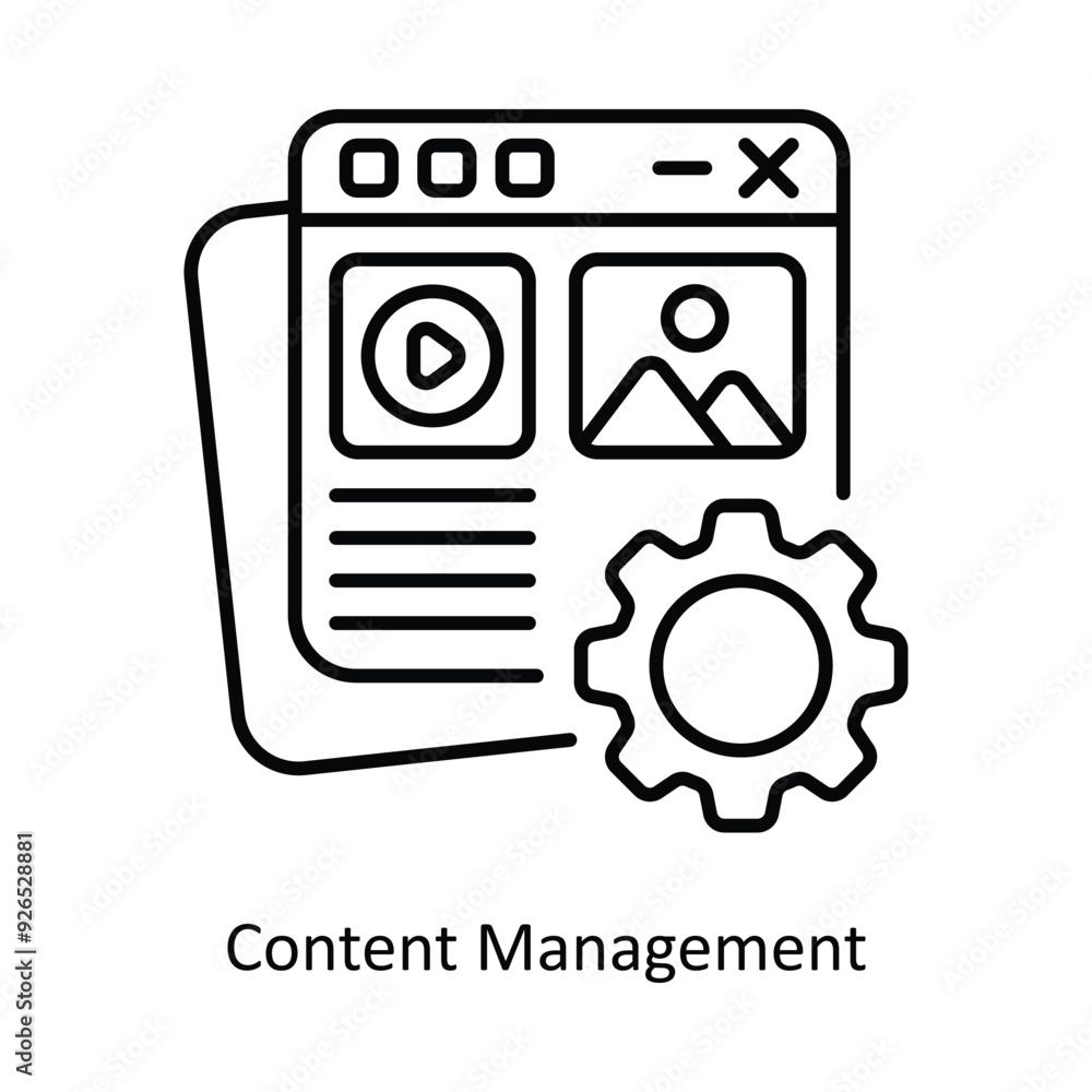 Poster content management vector filled outline icon design illustration. design and development symbol on 