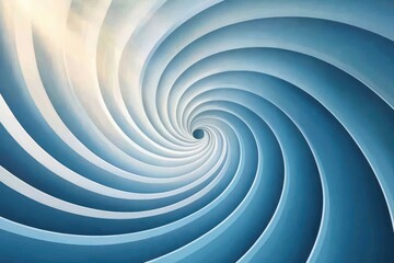 Fototapeta premium A mesmerizing spiral design in calming blue tones, evoking a sense of depth and tranquility, perfect for abstract themes.
