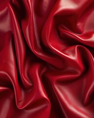 Obraz premium red leather fabric, flowing smoothly
