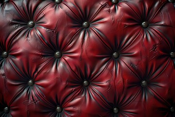 Fototapeta premium red leather texture, capitone, pattern, uniform, top view, realistic, 8k, UHD, --ar 3:2 --stylize 750 Job ID: d76b3acc-da96-4cc1-95ef-2a8b2a632528