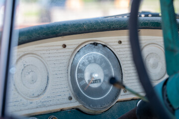 vintage car dashboard