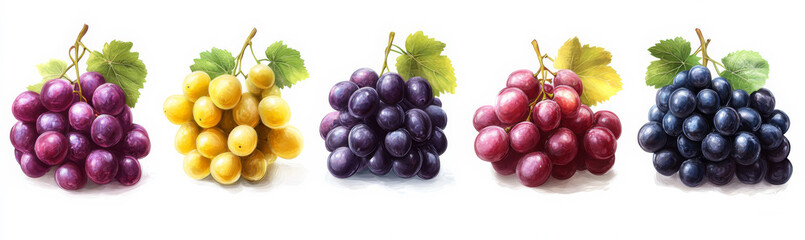 Fototapeta premium A Vibrant Variety of Grapes