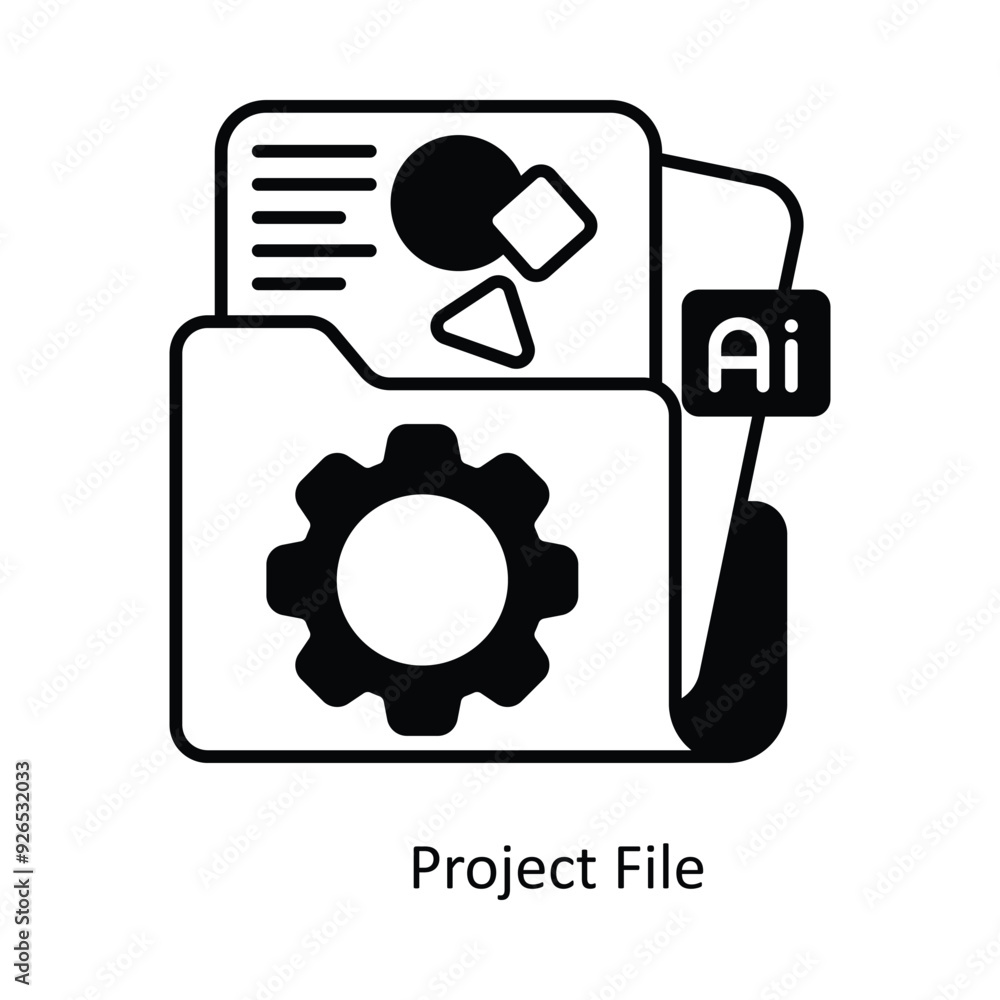 Poster project file vector filled outline icon design illustration. design and development symbol on white 