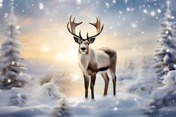 Christmas Wallpapers with reindeer and bells.
