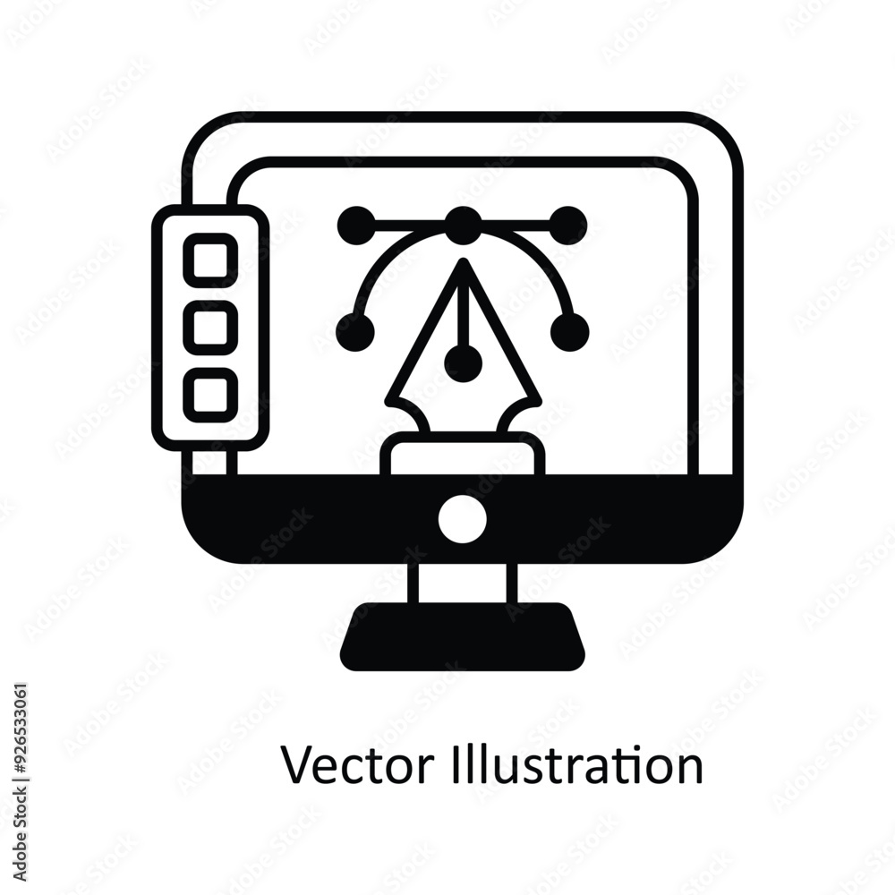 Poster vector illustration vector filled outline icon design illustration. design and development symbol on