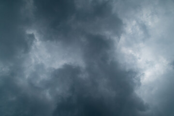 Gray clouds in bad weather. Sky background.