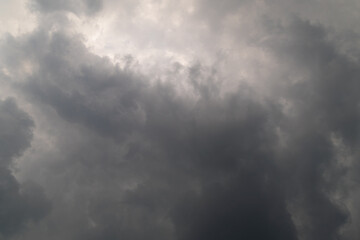 Gray clouds in bad weather. Sky background.