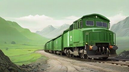 Obraz premium train on the railway