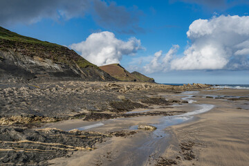 Crackington Haven Cornwall at low tide