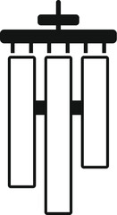 Wind chime hanging and making soothing sound icon
