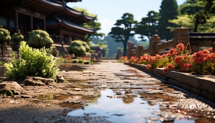 Fototapeta premium japanese garden in autumn