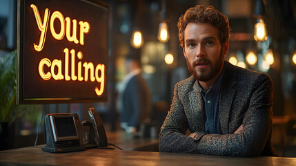 High-resolution "your calling" banner, customizable design, suitable for professional branding and marketing.