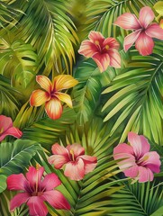 tropical leaves wallpaper