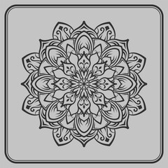mandala ornament, round decorative design	