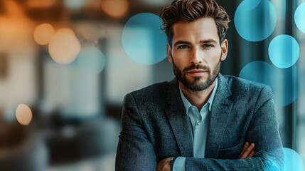 Professional high-resolution banner template, customizable for "your calling," modern and clean layout.