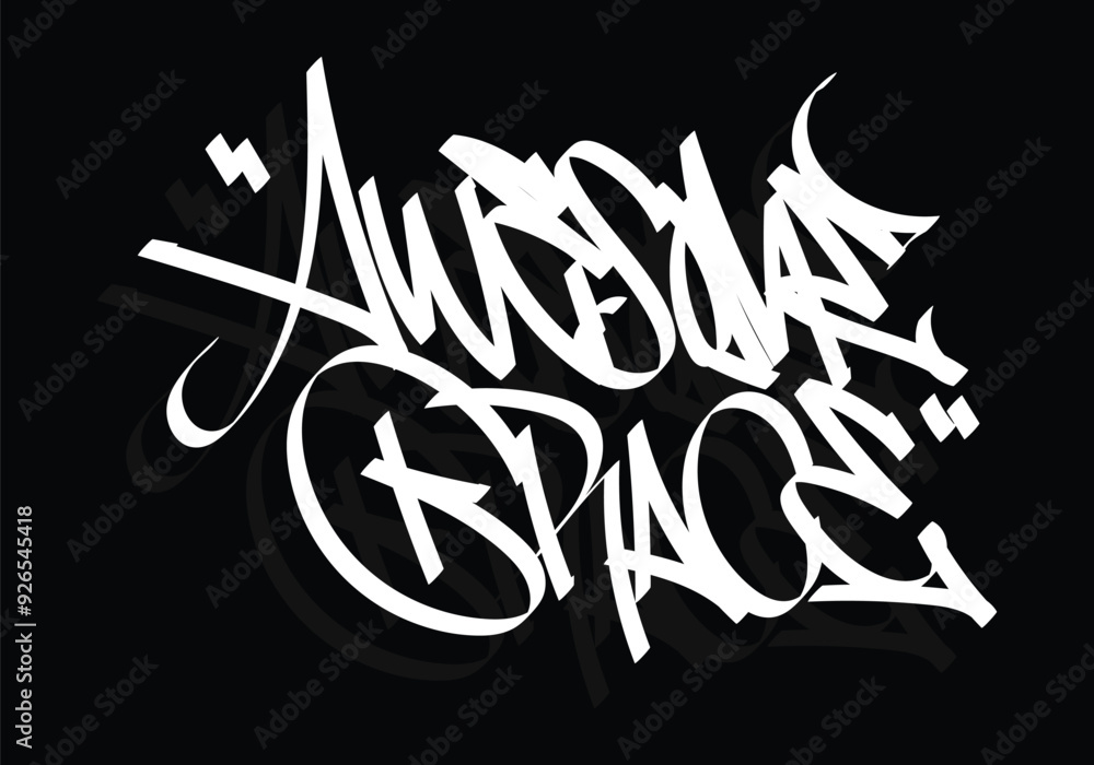 Poster awesome grace graffiti tag style design