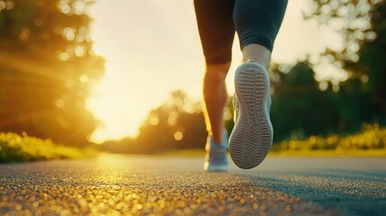 An ad showing a man enjoying a morning jog, emphasizing the mental health benefits of starting the day with physical activity