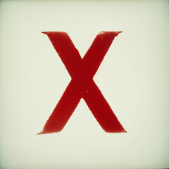 Obraz premium Sign X. Сross symbol cross in a red circle. Generative AI