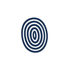 Illustration of a fingerprint symbol representing security, identity, and authentication in a modern digital environment. transparent background
