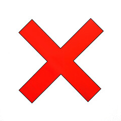 Fototapeta premium Sign X. Сross symbol cross in a red circle. Generative AI