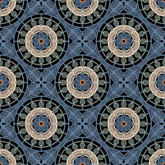 Pattern with crochet granny square wallpaper handmade decorative art design print 