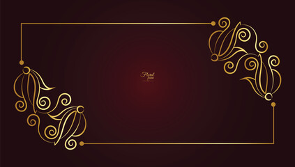 Flower Decorative Gold Frames And Borders