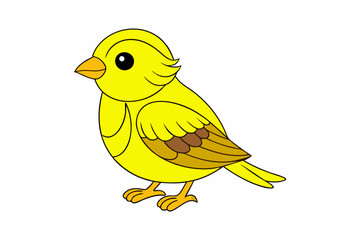 Yellowhammer Vector Illustration, Detailed Yellowhammer Bird Artwork ,Cute Bird Vector Art