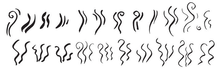 Smoke shapes hand drawn collection