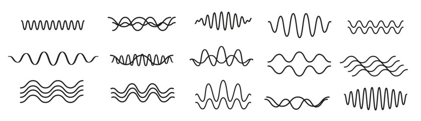 Sound wave music symbols