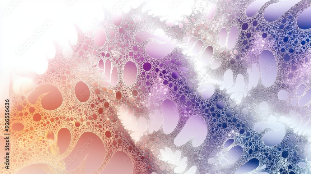 Poster fractal wave pattern complex geometric design isolated white background