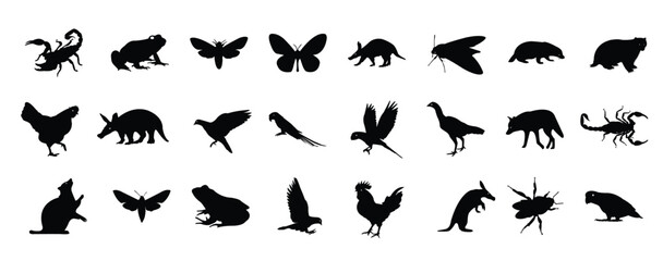 Solid pictograms Of Animals