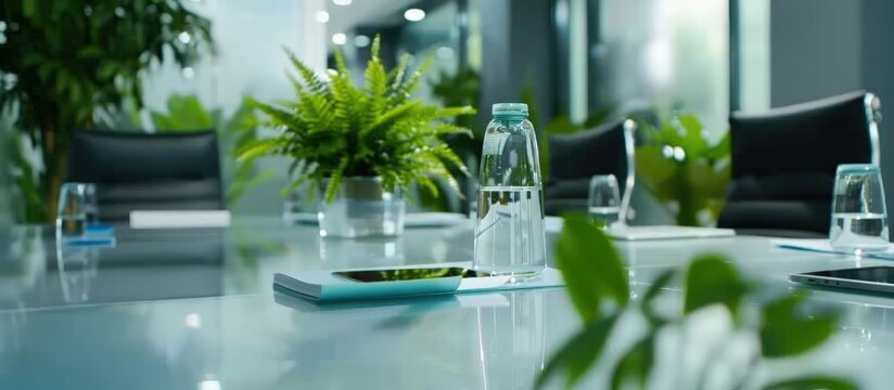 Strategic discussion in a modern boardroom featuring diverse thinkers and sophisticated technology, fostering innovative ideas.